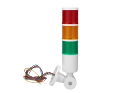 Luz de alarma industrial de 24 V con zumbador tricolor.