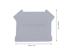 2026-as-100 Piezas de Placas Separadoras de Terminales PA66 Tapa Final Bloque de Carril DIN UK3N UK5N UK6N UK10N UK16N UK25N