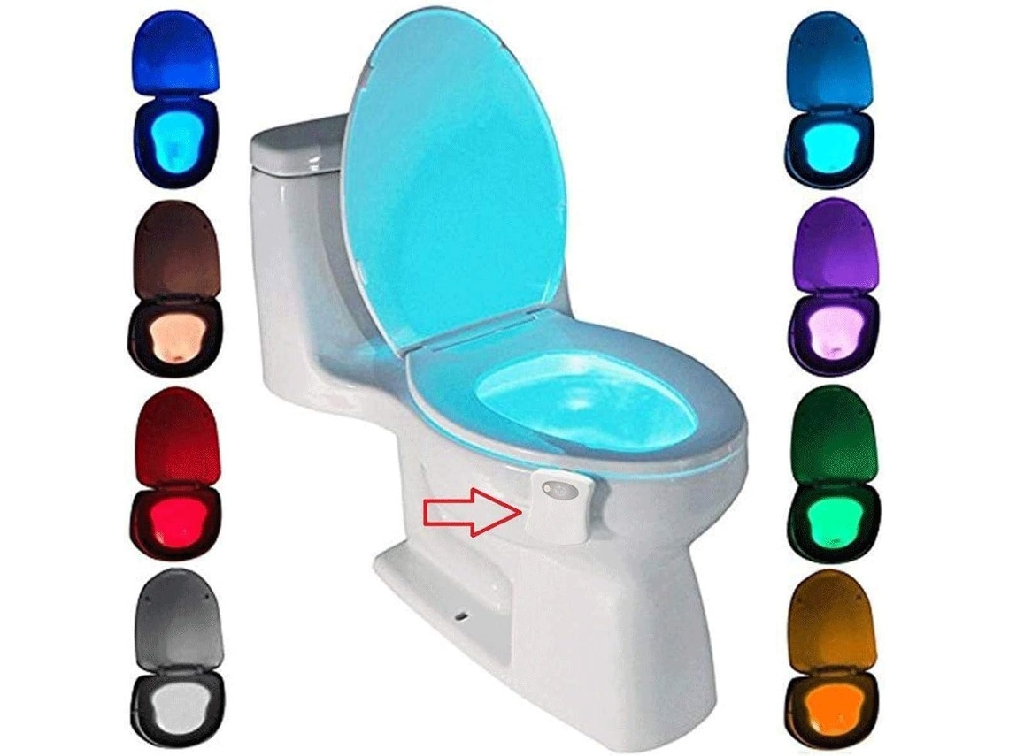VVJIJILLY Luz De Sanita, Luz Noturna Led Para Wc Casa De Banho Com Sensor Detetor 8 Cores