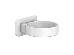 Soporte para secador de pelo de baño, herramientas para el cuidado del cabello, montaje en pared, blanco GOKOCO