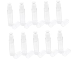 10 Botellas De Viaje Reutilizables Tipo Báscula, Transparentes, Para Emulsiones Y Lociones.