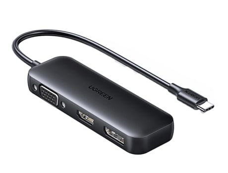 Adaptador UGREEN 60568 Cm260 3In1 Tipo-C a HDMI/DP/VGA para Huawei Mate40/P50 S20