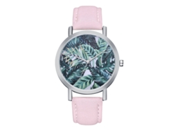 Reloj Minimalista Unisex Con Dial Redondo De Cuarzo Para Mujer Y Hombre (rosa)