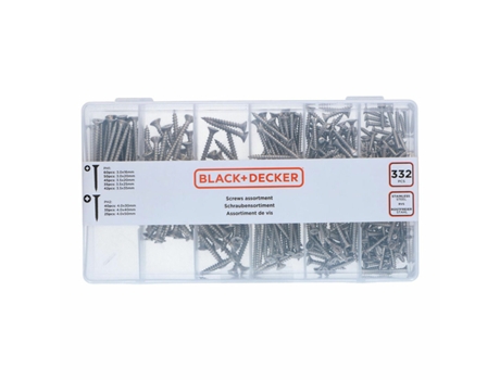 Kit de tornillos BLACK & DECKER Phillips Madera 332 Piezas