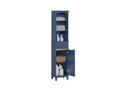 Armario Alto Para Baño Con 3 Estantes 1 Puerta Y 1 Cajón Bzr112-B SOBUY