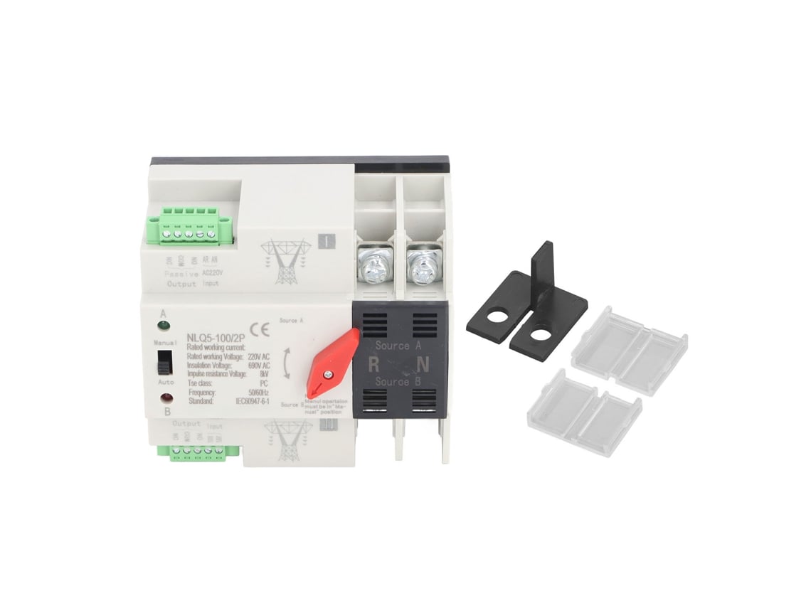 Veloriskku-conmutador De Transferência Automática Duplo 2p Mini Ats 220v 63a Conmutador De Mudança De Energia