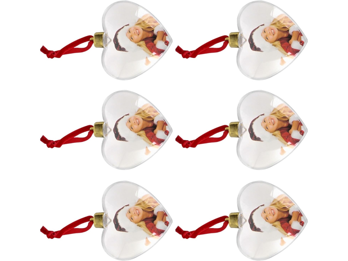 Delicados Adorables Colgantes Decorativos Juego 6 Plástico Blanco Decoración Fotos Presentaciones Reuniones