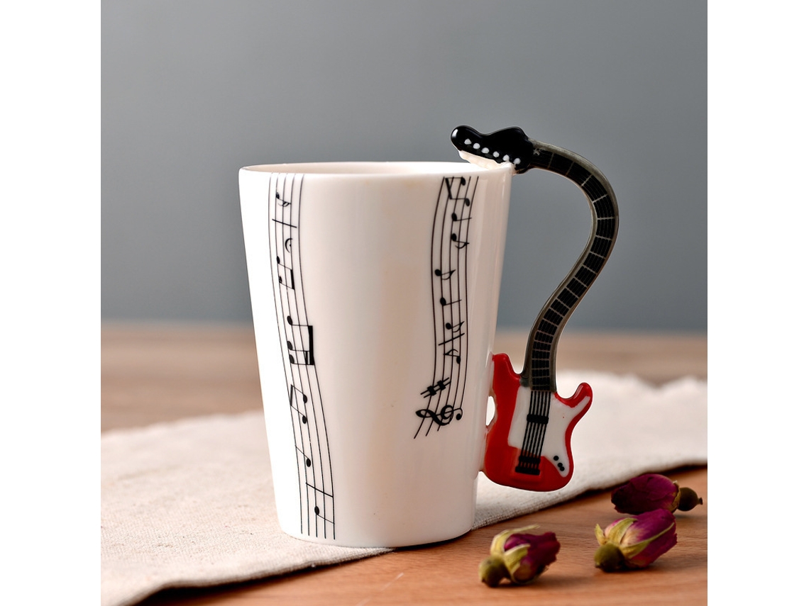 Taza de café con guitarra musical única, un gran regalo para G Siurn, taza de cerámica