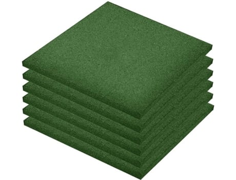 Losas de Goma Protección VIDAXL (Verde - 50 x 50 cm - Goma)