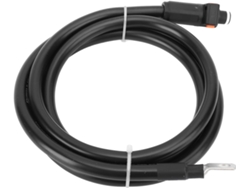 Cable De Alimentación Negativo Externo De 4 Awg, Silicona Extra Suave, Enchufe Recto.