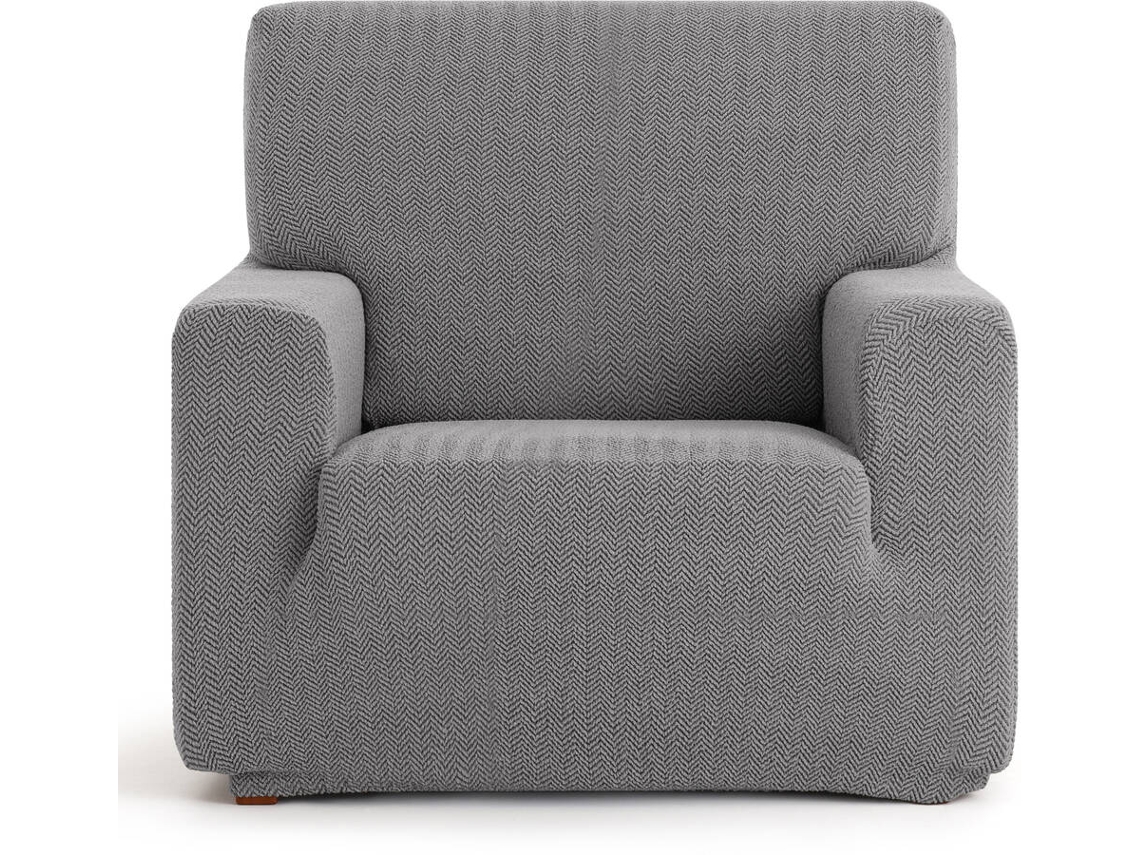 Funda de Sillón EYSA Premium Jaz Tejido Multielástico (130 x 70 x 120 cm - Poliéster y Algodón - Gris)