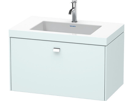 Lavabo para muebles DURAVIT Brioso c-bonded con base mural 80,0x48,0 cm 1 cajón sin rebosadero con banco para grifos 1 agujero para grifos