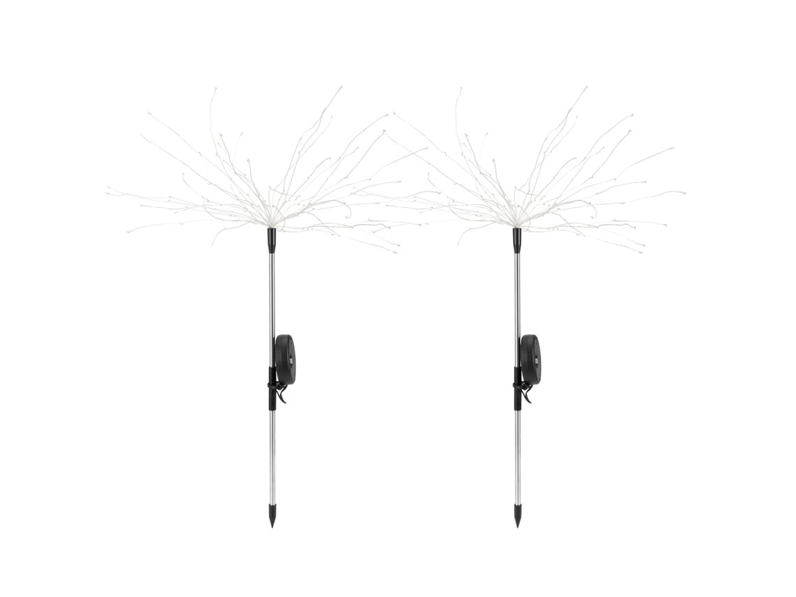2026-2pcs Luz De Fuego Solar 105led Impermeable Ip44 Lampara De Cesped Luz De Sendero Iluminacion Exterior Luz Calida