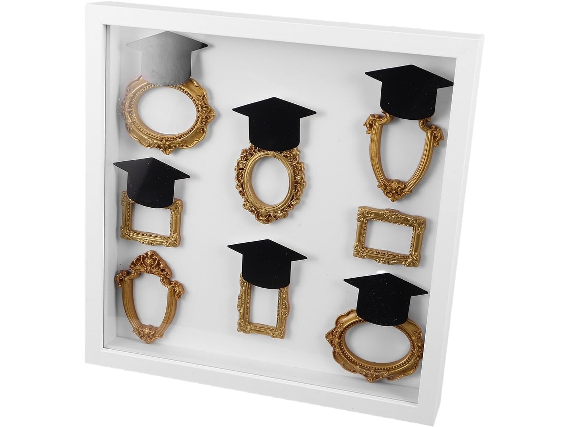 Kit de marcos y 6 adornos para sombreros, recuerdo escolar, regalo de graduación
