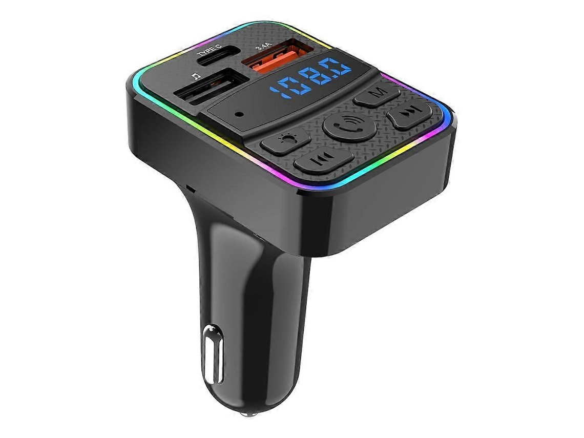 Reproductor Bluetooth para coche, receptor Bluetooth 5.1, transmisor FM, carga rápida de 3,1 A Rosewell
