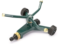 Rociador De Jardín De Cobre Giratorio 360° Con Ruedas, Regadera Automática Ajustable Para Jardín Y Cesped