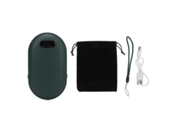Calientamano Eléctrico 2 En 1 Batería Portátil Recargable Usb Con Pantalla Lcd Para Pesca Camping Senderismo Verde
