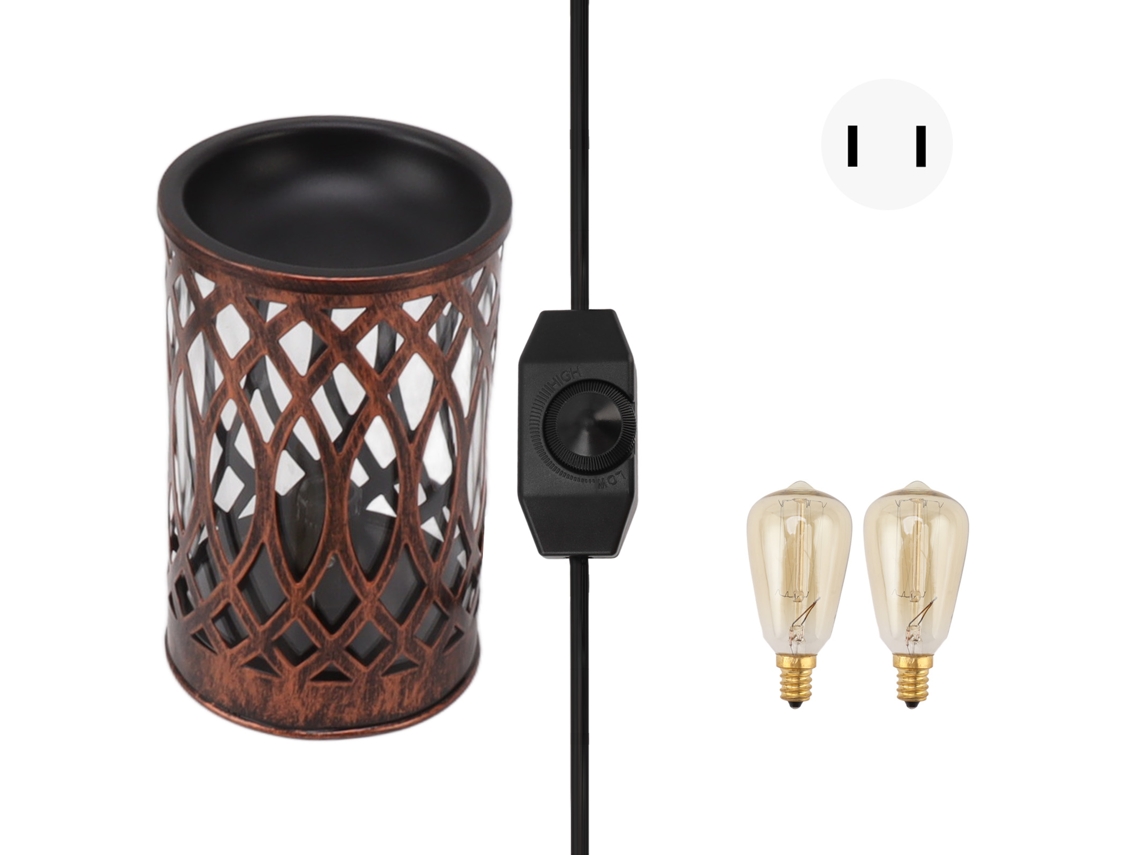 Calentador Eléctrico De Cera Con Rejilla Esqueletizada Para Lámpara De Decoración De Oficina O Hogar.