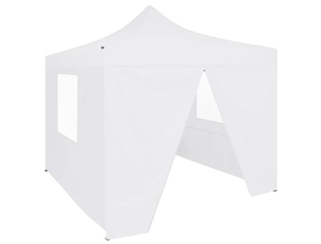 MAISON EXCLUSIVE Carpa plegable profesional con 4 paredes acero blanco 2x2 m