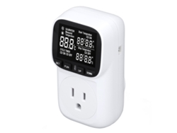 Enchufe termostático digital con temporizador de cuenta regresiva iluminado.