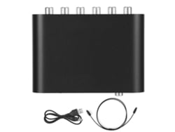 Decodificador De Áudio Digital Dts/ac-3 Com Canal Sonoro 5.1, Entradas Óptica/coaxial E Saídas Rca