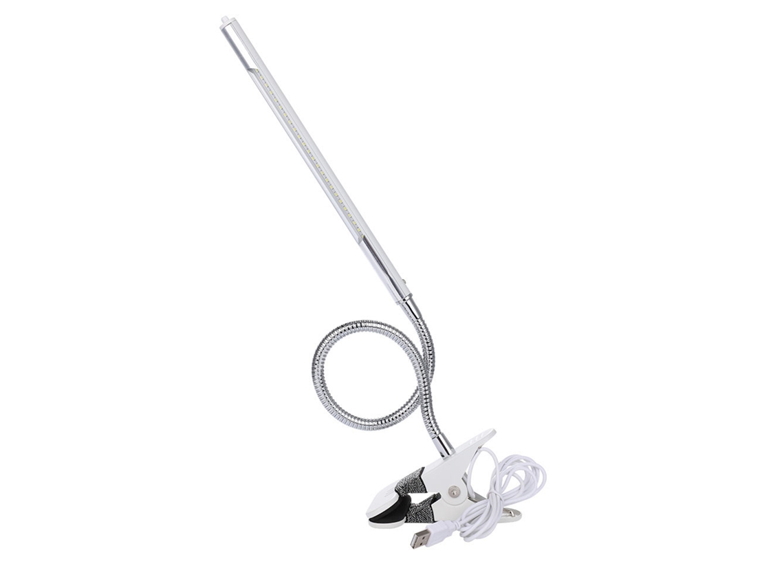 Lámpara de oficina LED flexible KKML con abrazadera y manguera metálica, interfaz USB, rotación de 360 grados, para lectura y tatuajes.