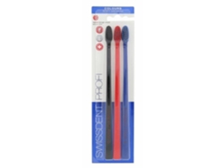 Cepillo De Dientes Swissdent Profi Colours Trio Cerdas Suaves Cabeza Pequeña Ergonómica