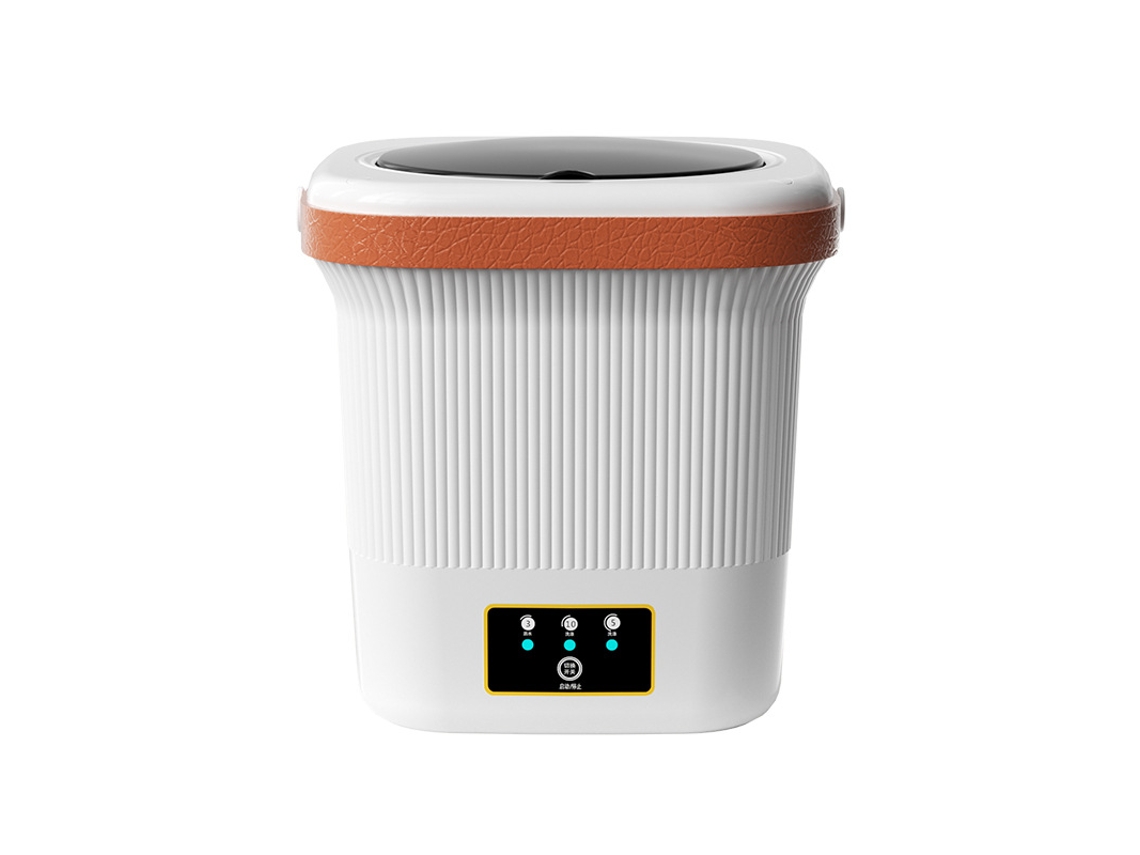 Mini lavadora de tambor recto para ropa interior, semiautomática, portátil, con ciclo de lavado y centrifugado, Sfushos (marfil)