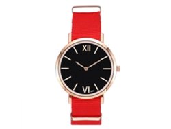 Reloj De Cuarzo Para Hombre Con Correa De Nailon, Estilo Deportivo Informal (rojo)