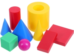Juego De 9 Piezas De Sólidos Geométricos De Plástico