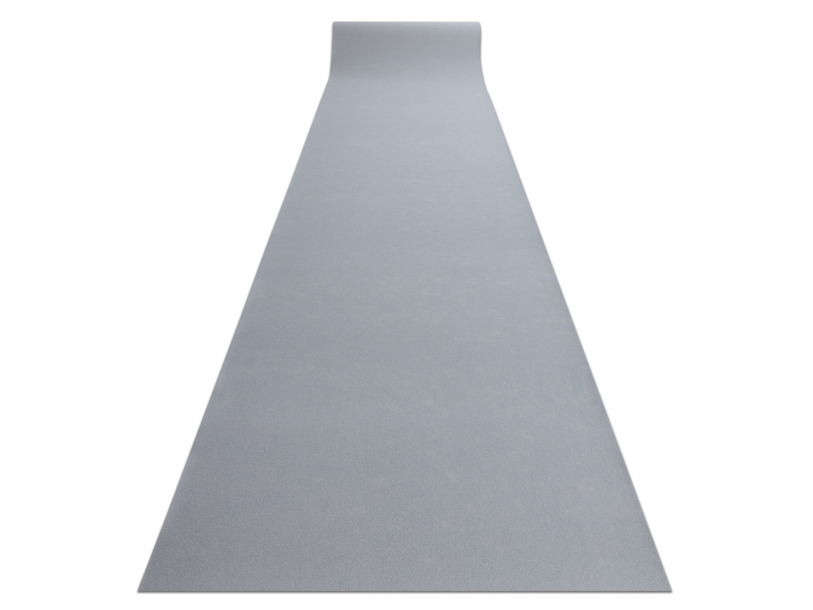 Alfombra de Pasillo con Refuerzo de Goma Rumba Un Solo Color Gris 100 cm