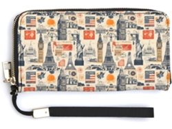 Cartera Cuero Con Cremallera Para Mujer Diseño Estampado