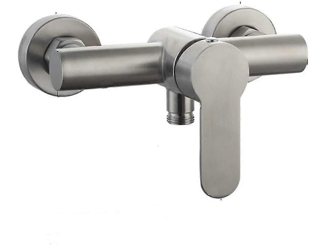 Grifo De Ducha De Acero Inoxidable Para Pared Con Palanca Individual Para Agua Fría Y Caliente