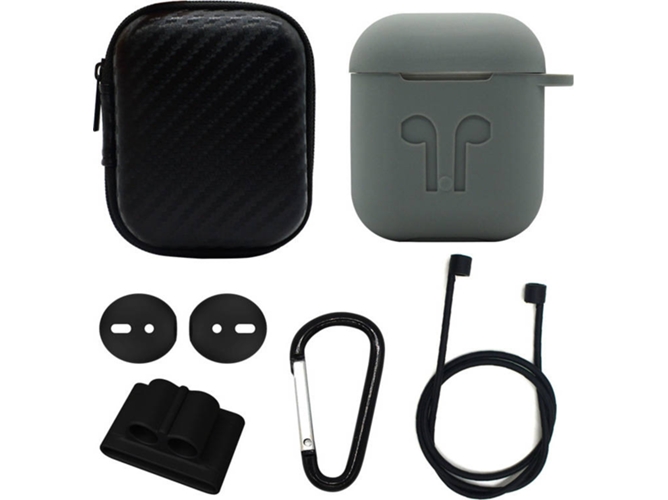 Funda WISETONY 5052439394736 (Para AirPods - Gris)