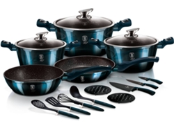 Batería de Cocina BERLINGER HAUS Aquamarine Azul (17un)