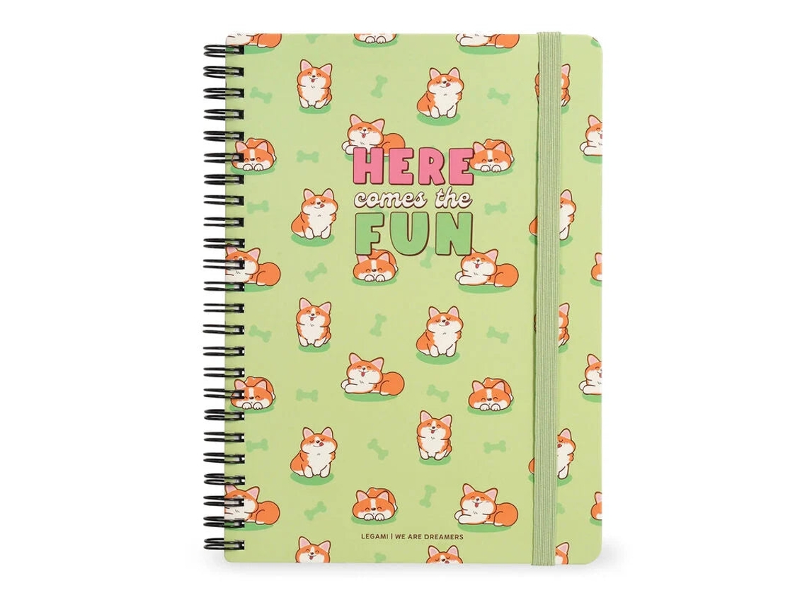 Cuaderno espiral rayado Corgi Legami A4