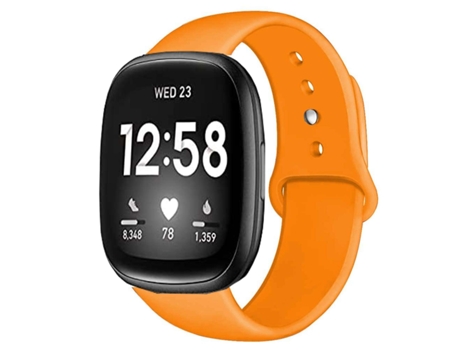 Correa Pulsera Silicona Suave para Fitbit by Google Versa 3 Naranja