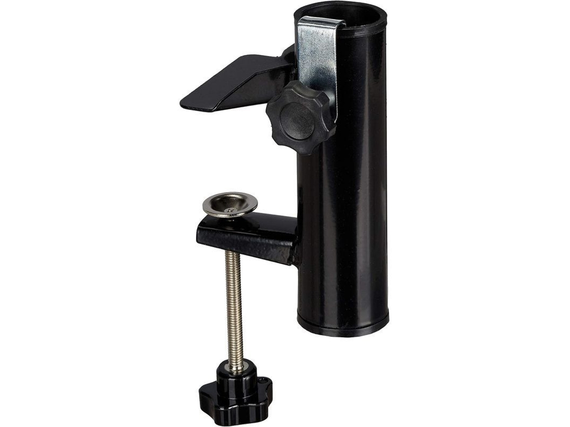2026-soporte De Paraguas Para Barandas De Balcón Cuadrado, Tamaño De Tubo 19-38 Mm, Acero, Negro, 15.5 Cm