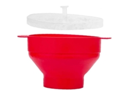 Tazón de palomitas de maíz plegable de silicona resistente al calor - Rojo sin marca