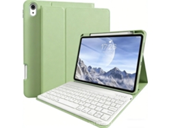 Protector de teclado Bluetooth HALINUIA con compartimento para lápiz, color verde matcha, HALINUIA