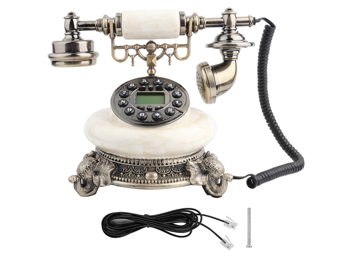 Teléfono IP retro con detección automática de llamadas y visualización de fecha y hora