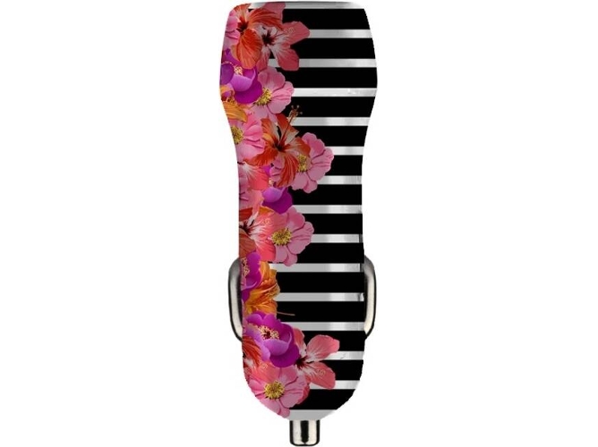 Cargador para Automóvil BENJAMINS 2xUSB Flores