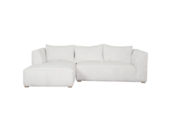 Sofá Chaise Longue a La Izquierda de Diseño de Pana Color Crudo 3-4 Plazas Panam MILIBOO
