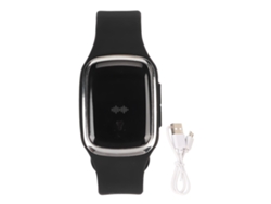 Reloj Repelente Electrónico Portátil Recargable Con Pantalla Led, 3 Modos, Negro.