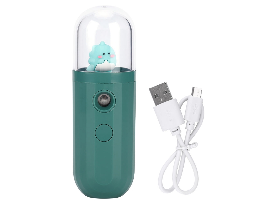 Mdug Spray Hidratante Facial Portátil Recargable por USB de 20 ml, Verde