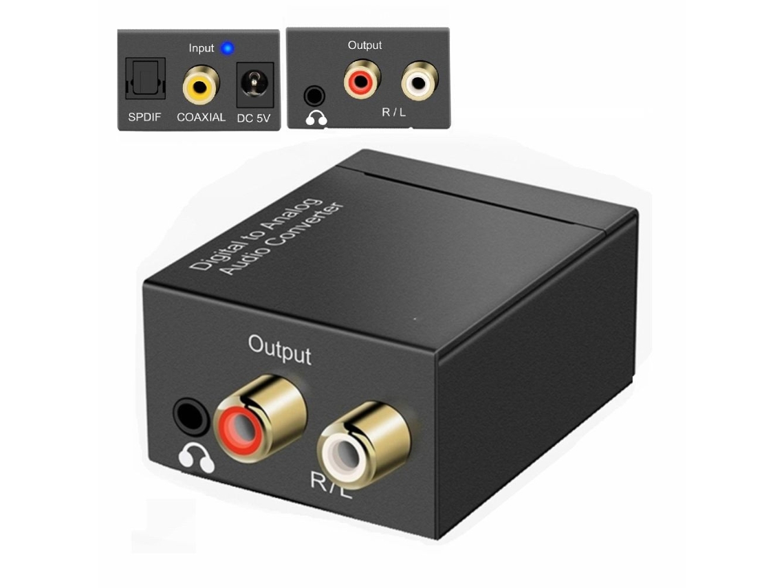 Convertidor De Audio Toslink RCA Digital/RCA Analógico Jack PRO K