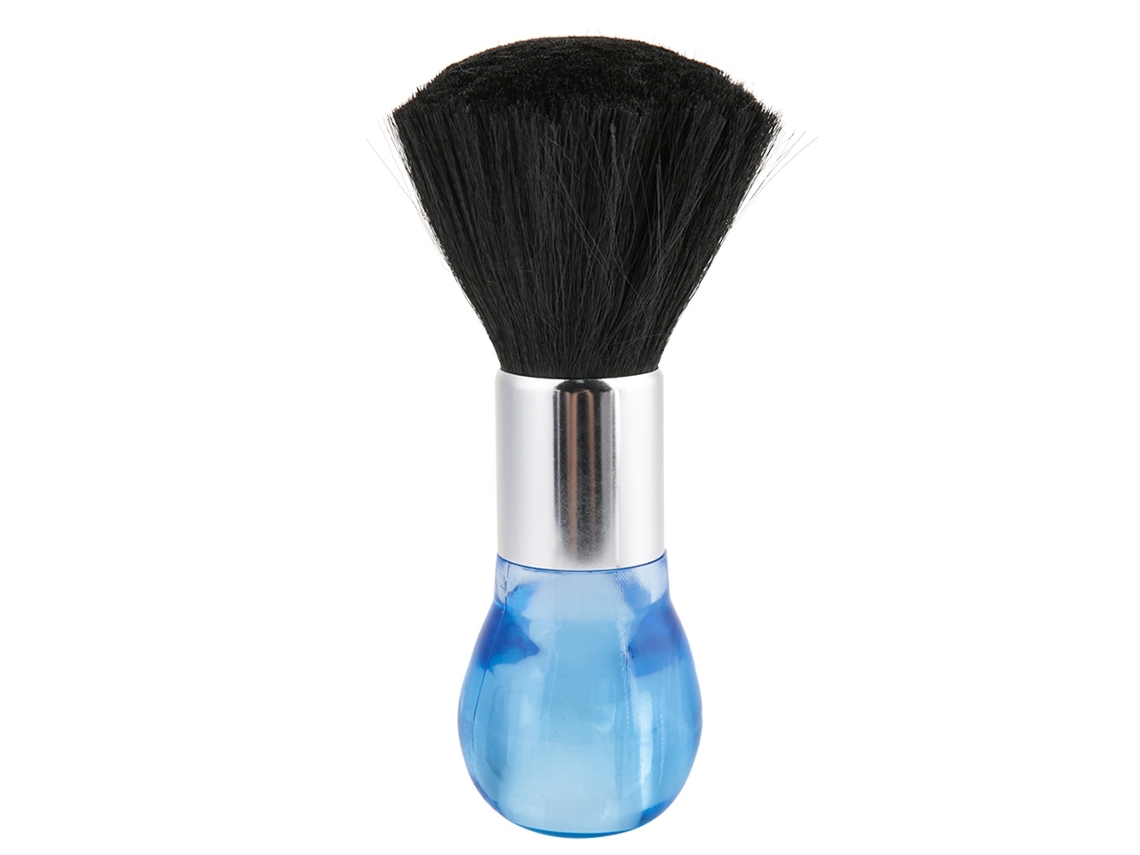 Pincel Duster Para Cuello Y Rostro Cepillo Barbbero Limpieza Cabello Herramienta De Estilismo (azul)