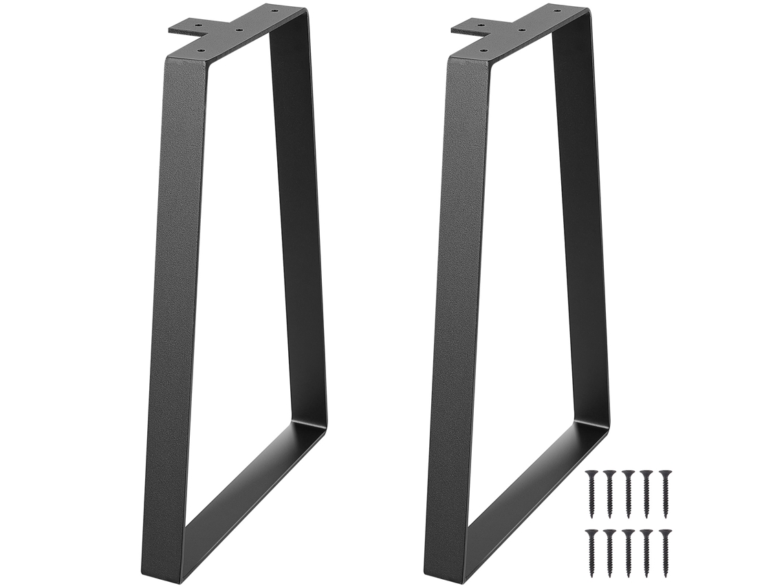 Patas de muebles trapezoidales de acero macizo Succebuy de 406 mm, 2 juegos para mesas de centro de bricolaje