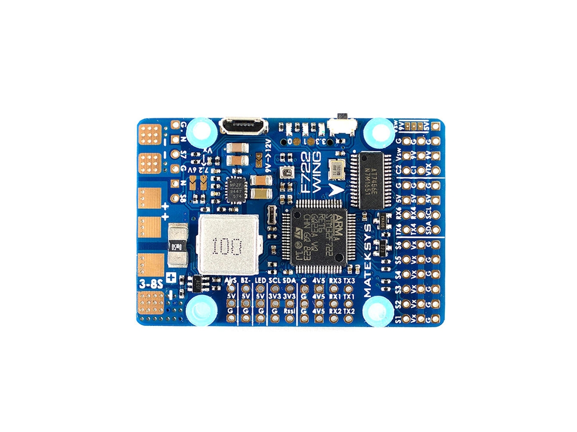 Controlador de vuelo Matek Systems F722 Wing STM32F722RET6 con OSD integrado para avión RC de ala fija