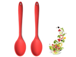 Juego de 2 cucharas de cocina de silicona - Resistente al calor RNEMITERY